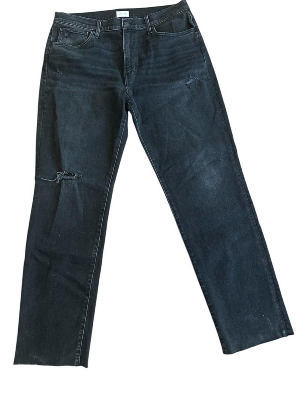 Hudson Jeans Men's Black Straight Leg Jeans with Subtle Distress